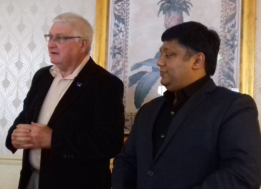 Sanjay Pilani With His Proposer Rotarian David Brailsford