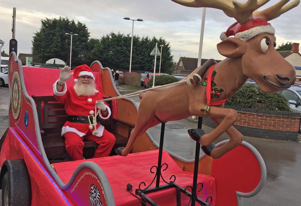 Santa Arriving at Mablethorpe Co-op