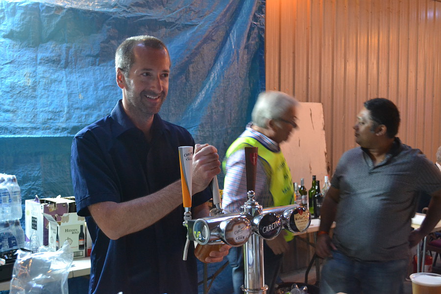 Rotarians learning new skills behind the bar