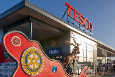 Santas Sleigh at Mablethorpe Tesco