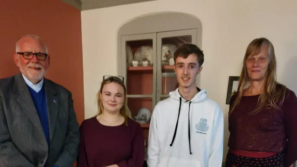 RYLA Students Elle and Charlie pictured with Rotarians Chris Lilley and Judi Rastall